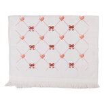 Clayre & Eef   | Gastendoekje Wit Oranje 40x66 cm | CT037