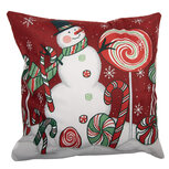 Clayre & Eef   | Kussenhoes Rood Wit 45x45 cm | KT021.456