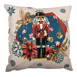 Clayre & Eef   | Kussenhoes Beige Blauw 45x45 cm | KT021.458