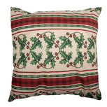 Clayre & Eef   | Kussenhoes Beige Groen 45x45 cm | KT021.461