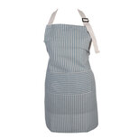 Clayre & Eef   | Keukenschort Blauw Wit 69x68 cm | KT041.058