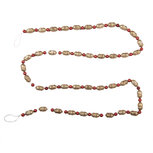 Clayre & Eef   | Decoratie slinger kerst Goudkleurig Rood ø 2x180 cm | 66542