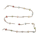 Clayre & Eef   | Decoratie slinger kerst Zilverkleurig Rood ø 2x180 cm | 66550