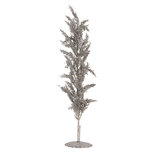 Clayre & Eef   | Kerstdecoratie Kerstboom Zilverkleurig 12x12x60 cm | 66650