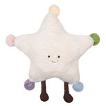 Clayre & Eef   | Kussen gevuld Wit Bruin ø 50x14 cm | KG035.058