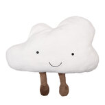 Clayre & Eef   | Kussen gevuld Wit Bruin 55x30x4 cm | KG035.062